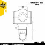 Coriaz CNC Pivot Riser New 2023 / Riser Stang Coriaz Aluminium - Gambar 11