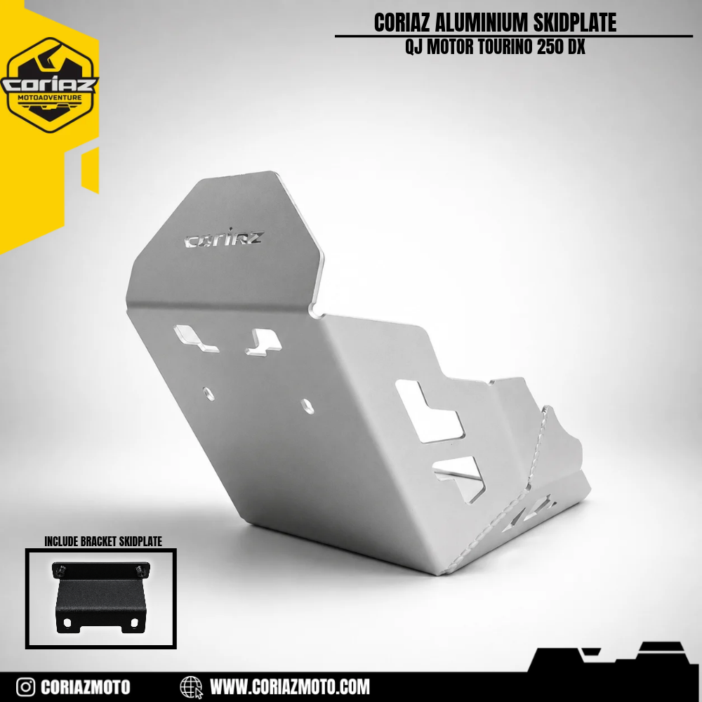 Skidplate QJ Motor Tourino 250 DX (2) Coriaz Skidplate Aluminium QJMotor Tourino 250 DX - Gambar 1